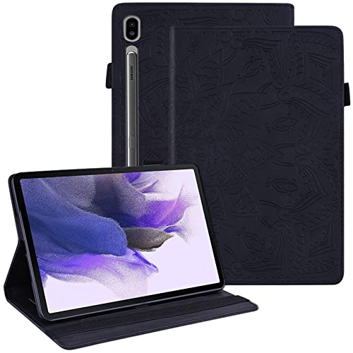 Dteck Schutzhülle für Samsung Galaxy Tab S9 Plus/S8 Plus/S7 FE/S7+ 12,4 Zoll, geprägtes Mandala-Muster Flip Premium PU Leder Cover Case für Samsung 12.4 Tablet Galaxy Tab S9+/S8+/S7 FE/S7+ Hülle, von Dteck