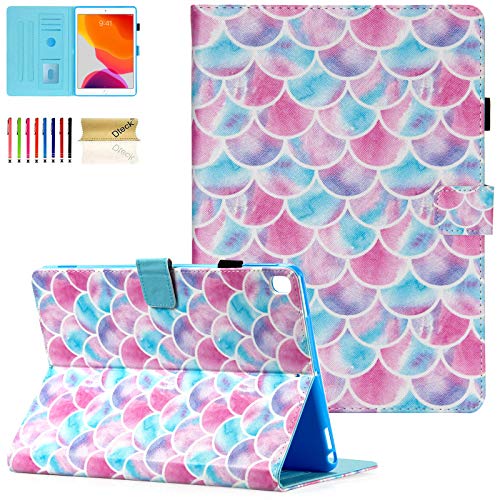Dteck Schutzhülle für iPad 10,2 Zoll 9. 8. 7. Generation 2021 2020 2019 Version – Slim Premium PU Leder Multi-Angle Folio Stand Smart Magnetic Cover mit Stifthalter, Auto Wake/Sleep, Purple Scale von Dteck