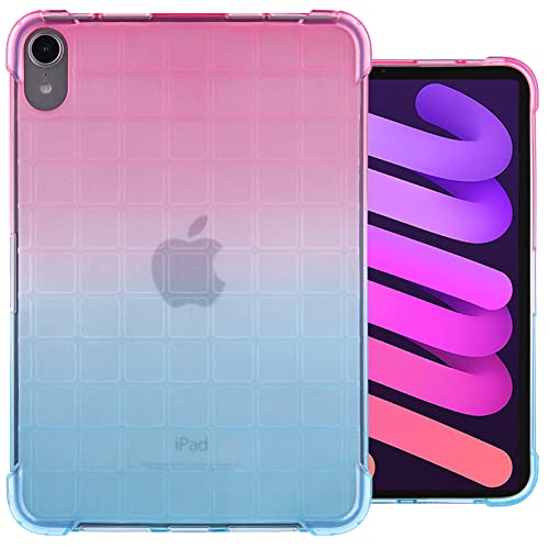 Dteck Schutzhülle für iPad Mini 6 (2021 Release) – durchscheinende Rückabdeckung Slim Fit Dünn Leicht Silikon Cover für Apple iPad Mini (6. Generation) 8,3 Zoll Modell A2567 A2568 Tablet (Rosa Blau) von Dteck