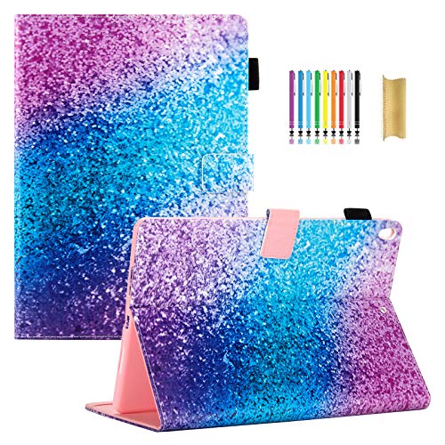 Dteck Schutzhülle für iPad Pro 10,5 Zoll (26,7 cm), mit automatischer Schlaf- / Wach-Funktion, Kunstleder, Brieftaschen-Hülle für Apple iPad Pro 26,7 cm (26,7 cm) #01 Rainbow Sand von Dteck
