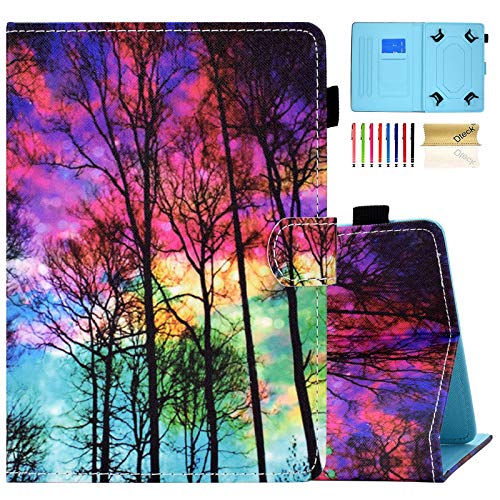 Dteck Tablet Universal Hülle, Wallet Stand Flip Case für Samsung Galaxy Tab/Onn/Lenovo Tab/Dragon Touch/Vankyo MatrixPad/LG G Pad/Huawei MediaPad/Android Tablet 8 8.3 8.4 Zoll, Beautiful Sky von Dteck