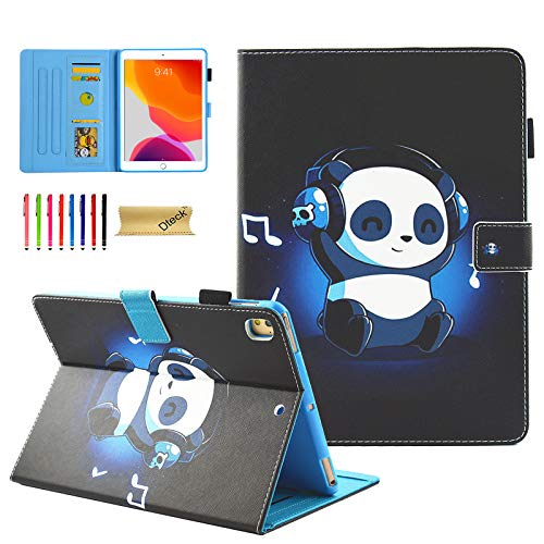 Dteck iPad 8. / 7. Generation Hülle 10,2 Zoll 2020/2019, Premium PU Leder Smart Folio Stand Full Protective Cover mit Auto Wake/Sleep und mehreren Betrachtungswinkeln - Musik Panda von Dteck