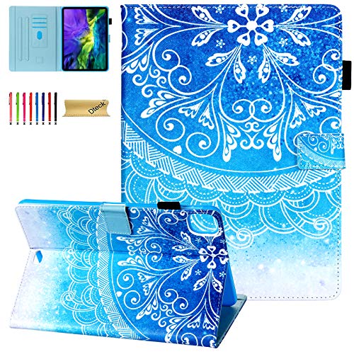 Dteck iPad Air 5th Case 2022, iPad Air 4th Generation Case, iPad Pro 11 Inch Case,PU Leather Multi-Angle Viewing Stand Protective Smart Cover Auto Wake/Sleep Wallet Case, Blue Mandalas von Dteck