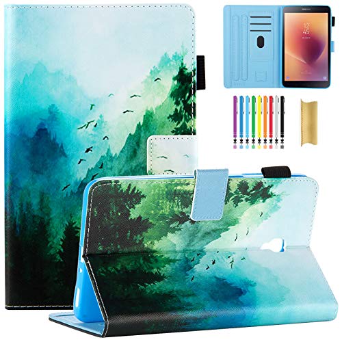 Tab A 8.0 (2017) Schutzhülle – Dteck, Slim-Light-Kunstlederschutzhülle, Schutzhülle mit Fächern für Samsung Galaxy Tab A 8.0 SM-T380/T385 #00-01 Green Tree von Dteck