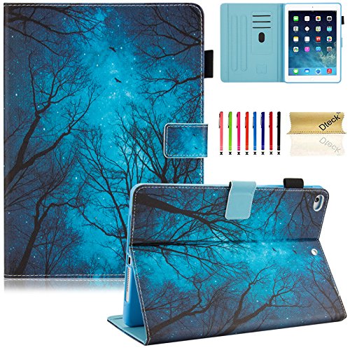 iPad 2018 2017 24,6 cm Fall/iPad Air 2 Hülle/iPad Fall, dteck PU Leder Folio Smart Cover mit Auto Sleep Wake Ständer Wallet Case für neue 24,6 cm 2017/2018, 1 2... 005 Mysterious Forest 9.7 Inch von Dteck