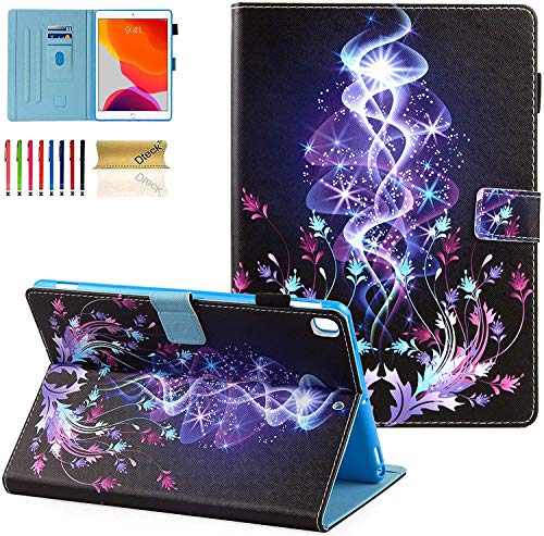 iPad 7. 8. 9. Generation, iPad 10.2 Hülle, Dteck Slim Premium PU Leder Hülle Folio Stand Smart Auto Wake/Sleep Cover mit Stifthalter für iPad 10.2 2021/2020/2019 Tablet - Fantasie y View von Dteck