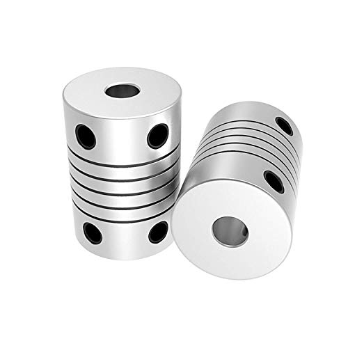 2 Stück Flexible Wellenkupplungen 5 mm bis 8 mm 19x25 Schrittmotor-Koppler Aluminiumlegierung CNC Gelenkverbinder Motor Shaft coupling 3/4/5/6/6.35/7/8/10mm (4mm*4mm) von Dtmeng