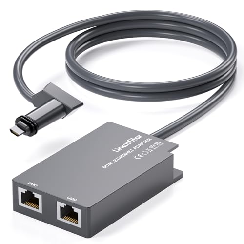 Starlink-Ethernet-Adapter Gen 2 mit Zwei Anschlüssen, Starlink V2-Ethernet-Adapter mit Mehreren Anschlüssen für kabelgebundenes externes Netzwerk – schnelle und stabile Verbindung mit bis zu 1 Gbit/s Starlink-Ethernet-Adapter Gen 2 mit Zwei Anschlüssen, Starlink V2-Ethernet-Adapter mit Mehreren Anschlüssen für kabelgebundenes externes Netzwerk – schnelle und stabile Verbindung mit bis zu 1 Gbit/s von DuHeSin