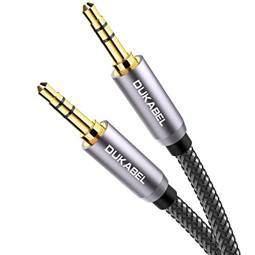 DuKabel 3,5mm Audio Kabel 3,5 mm auf 3,5mm Klinkenstecker Aux Headset Audio Verbindungskabel mit voll Metall Gehäuse für Kopfhörer, MP3, Android & IOS Smartphone, Autoradio Systeme - 1.2m von DuKabel