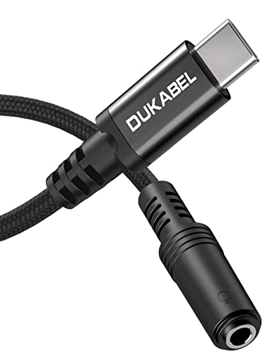 DuKabel USB C auf 3.5mm Klinke USB C Aux Adapter zu Kopfhörer Jack Audio Adapter für Samsung Galaxy Note20 S21 Ultra Note10 A80 Huawei P40/P30 Pro/P20, Google Pixel 4XL, OnePlus 7, Xiaomi von DuKabel
