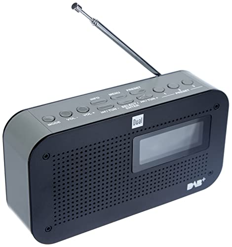 Dual 74872 DAB 71 Portables Digitalradio (UKW/DAB+ Tuner, Senderspeicherfunktion, LC-Display, Netz- oder Batteriebetrieb) Schwarz von Dual