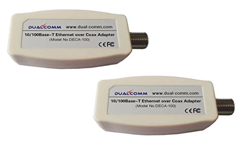 Dualcomm Ethernet Over Coax (Eoc) Adapter (Deca-100) - Doppelpack von Dualcomm