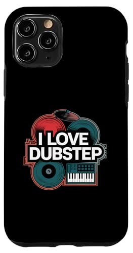 Ich liebe Dubstep Music Vinyl-DJ-Keyboard Hülle für iPhone 11 Pro von Dubstep Beats Music Electronic Rave