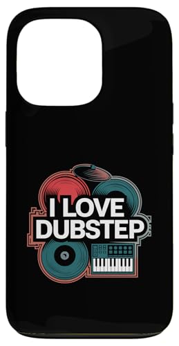 Ich liebe Dubstep Music Vinyl-DJ-Keyboard Hülle für iPhone 13 Pro von Dubstep Beats Music Electronic Rave