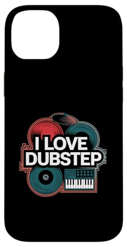 Ich liebe Dubstep Music Vinyl-DJ-Keyboard Hülle für iPhone 14 Plus von Dubstep Beats Music Electronic Rave
