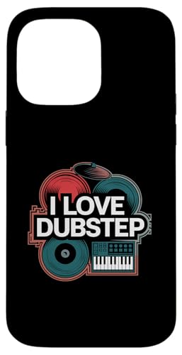 Ich liebe Dubstep Music Vinyl-DJ-Keyboard Hülle für iPhone 14 Pro Max von Dubstep Beats Music Electronic Rave