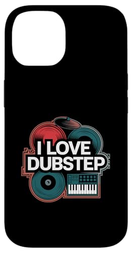 Ich liebe Dubstep Music Vinyl-DJ-Keyboard Hülle für iPhone 14 von Dubstep Beats Music Electronic Rave