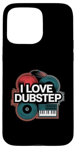 Ich liebe Dubstep Music Vinyl-DJ-Keyboard Hülle für iPhone 15 Pro Max von Dubstep Beats Music Electronic Rave