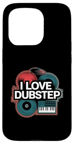 Ich liebe Dubstep Music Vinyl-DJ-Keyboard Hülle für iPhone 15 Pro von Dubstep Beats Music Electronic Rave