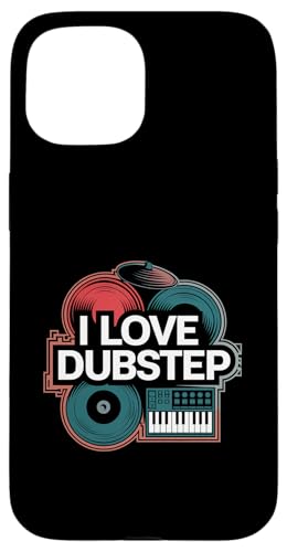 Ich liebe Dubstep Music Vinyl-DJ-Keyboard Hülle für iPhone 15 von Dubstep Beats Music Electronic Rave