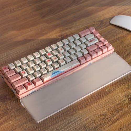 DucKey Benutzerdefinierte Acryl Tastatur Handgelenkauflage, Transparent/Frosted RGB Handgelenk Pad für Mechanische Tastatur (Color : Frosted, Size : 60%) von DucKey