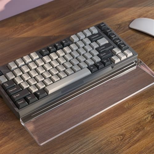 DucKey Benutzerdefinierte Acryl Tastatur Handgelenkauflage, Transparent/Frosted RGB Handgelenk Pad für Mechanische Tastatur (Color : Transparent, Size : 65%) von DucKey