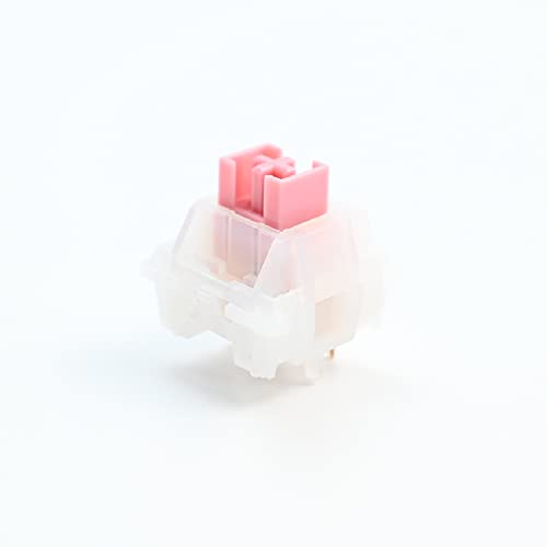 DucKey Outemu Jade Switch, Linear/Clicky/Silent Tactile Lubed RGB 5Pin MX Schalter Für Mechanische Tastatur (Color : Linear Pink Jade, Size : 110Pcs) von DucKey