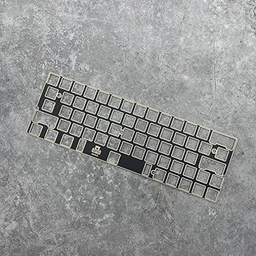 DucKey Positionierungsplatte, PC/FR4/POM/Kohlefaser/Messing PCB-Montage Platte für 60% Mechanische Tastatur GH60 (Color : Black FR4, Size : PCB-Mount) von DucKey