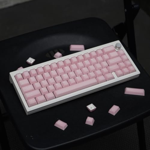 Jade Series Keycaps, Cherry Profile Double Shot PBT Tastenkappe für MX Switch Mechanische Tastatur (Color : Pink) von DucKey