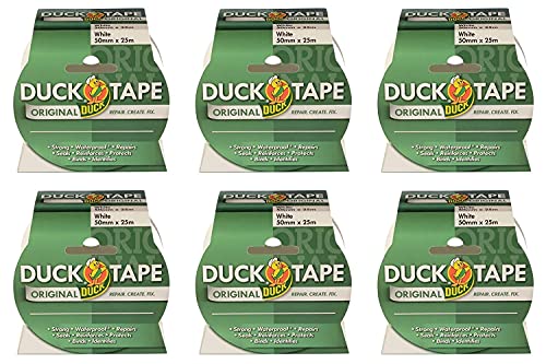Duck Tape 211117.6 Original, Weiß, 50 mm x 25 m, 6 Stück von Duck