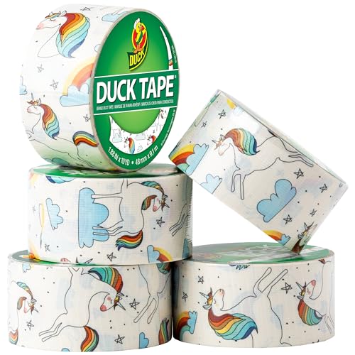 Duck Tape Muster Farben skurrilen Einhörner 48 mm x 9,1 m, 6 Stück von Duck