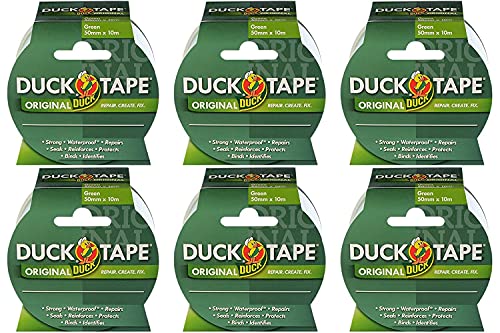 Duck Tape Original, Grün, 50 mm x 10 m, 6 Stück von Duck