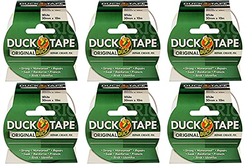 Duck Tape Original, Weiß, 50 mm x 10 m, 6 Stück von Duck