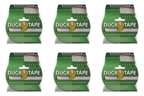 Duck Tape Original, silberfarben, 50 mm x 50 m, 6 Stück von Duck