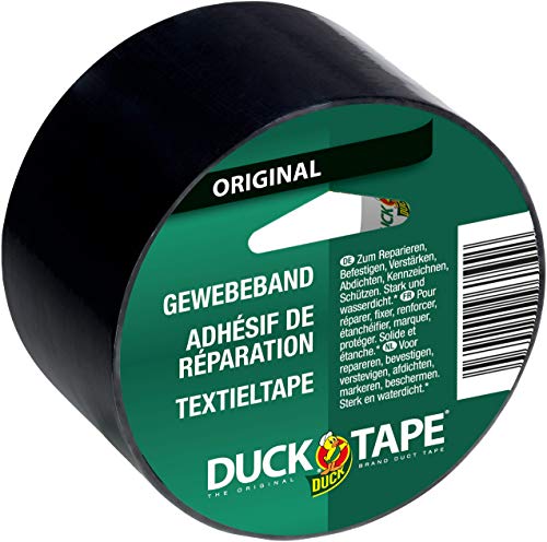 Duck Tape Original Panzertape zum Reparieren, Bündeln und Befestigen, 50 mm x 5 m, Schwarz von Duck