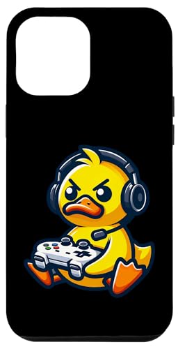 Hülle für iPhone 12 Pro Max Lustige Ente Gamer Quack Videospiele Jungen Mädchen Kinder von DuckGamer2024