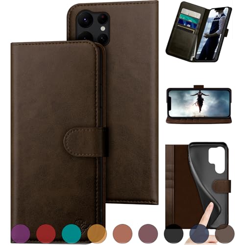 DuckSky Schutzhülle für Samsung Galaxy S25 Ultra, echtes Leder, RFID-Blockierung, 4 Kreditkartenfächer, echtes Leder, Klappetui, für Damen und Herren, Braun DuckSky Schutzhülle für Samsung Galaxy S25 Ultra, echtes Leder, RFID-Blockierung, 4 Kreditkartenfächer, echtes Leder, Klappetui, für Damen und Herren, Braun von DuckSky