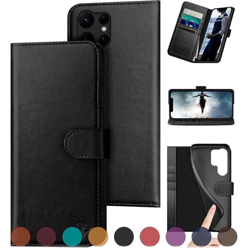 DuckSky Schutzhülle für Samsung Galaxy S25 Ultra, echtes Leder, RFID-Blockierung, 4 Kreditkartenfächer, echtes Leder, Klappetui, für Damen und Herren, Schwarz DuckSky Schutzhülle für Samsung Galaxy S25 Ultra, echtes Leder, RFID-Blockierung, 4 Kreditkartenfächer, echtes Leder, Klappetui, für Damen und Herren, Schwarz von DuckSky