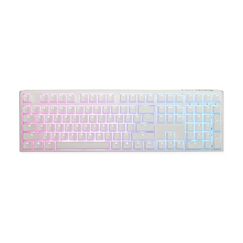 Ducky One 3 Classic Pure White Gaming Tastatur, RGB LED - MX-Blue (US) von Ducky Channel