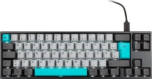 DUCKY Compatible Miya Pro Moonlight TKL Gaming Tastatur für PC/Mac, MX-Brown, weiße LED - dunkelgrau von Ducky