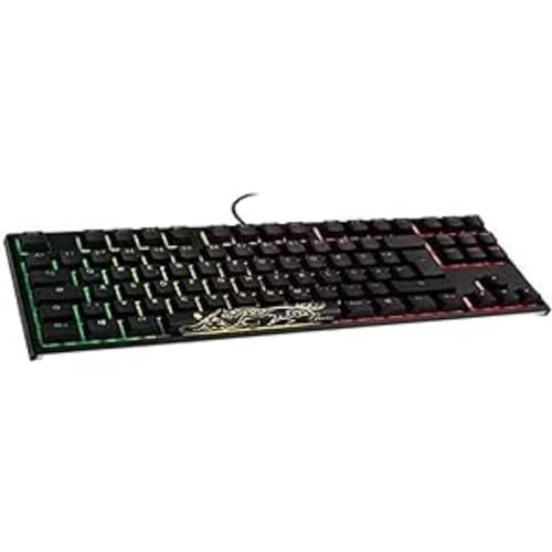 DUCKY Compatible ONE 2 TKL PBT Gaming Tastatur, MX-Speed-Silver, RGB LED - schwarz von Ducky