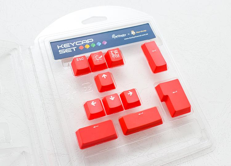 Ducky Double-Shot - Tastaturkappe - Thermoplastisches Polyester (PBT) - Rot (DKSA11-USPDRNWO1) von Ducky