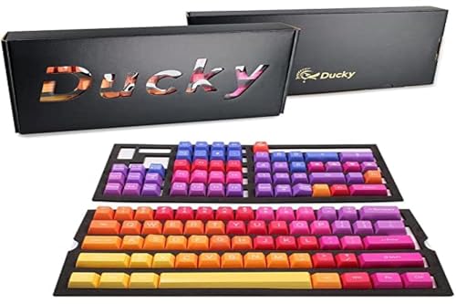 Ducky Keycaps de Layout Double-Shot - ABS Keycaps Set - Tastenkappen für Mechanische Tastatur Cherry MX Switches - 108 Tasten - US-Layout von Ducky