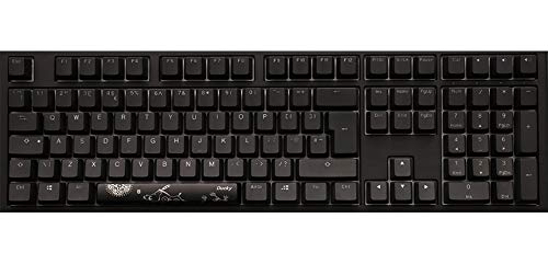 Ducky Kompatibel mit Shine 7 PBT Gaming Tastatur, MX-Red, RGB LED – Blackout von Ducky