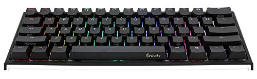 Ducky ONE 2 Mini Gaming Tastatur, RGB-LED Gaming Keyboard, Cherry MX-Brown, Mechanische Tastatur, TLK-Mini-Version 60% US Key Layout, Mechanische Tastatur mit USB C Stecker, Abnehmbare Kabel, Schwarz von Ducky