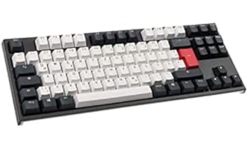 Ducky ONE 2 TKL Tuxedo Gaming Tastatur, MX-Blue - Schwarz/Weiß/Rot von Ducky