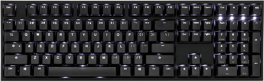 Ducky One 2 Backlit PBT Gaming Tastatur, MX-Blue, weiße LED - schwarz (DKON1808S-CDEPDAZW1) von Ducky