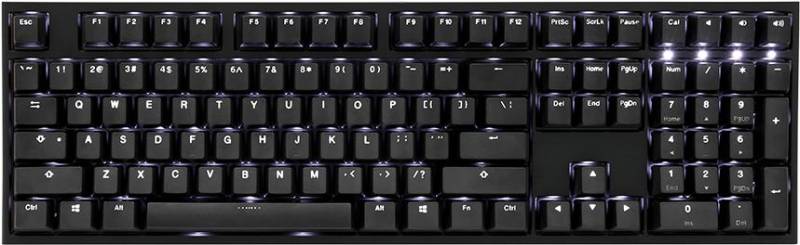 Ducky One 2 Backlit PBT Gaming Tastatur, MX-Blue, weiße LED - schwarz (DKON1808S-CDEPDAZW1) von Ducky