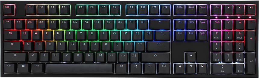 Ducky One 2 Backlit PBT Gaming Tastatur, MX-Speed-Silver, RGB LED - schwarz (DKON1808ST-PDEPDAZT1) von Ducky