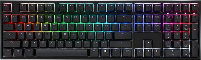Ducky One 2 Backlit PBT Gaming Tastatur, MX-Speed-Silver, RGB LED - schwarz (US) (DKON1808ST-PUSPDAZT1) von Ducky